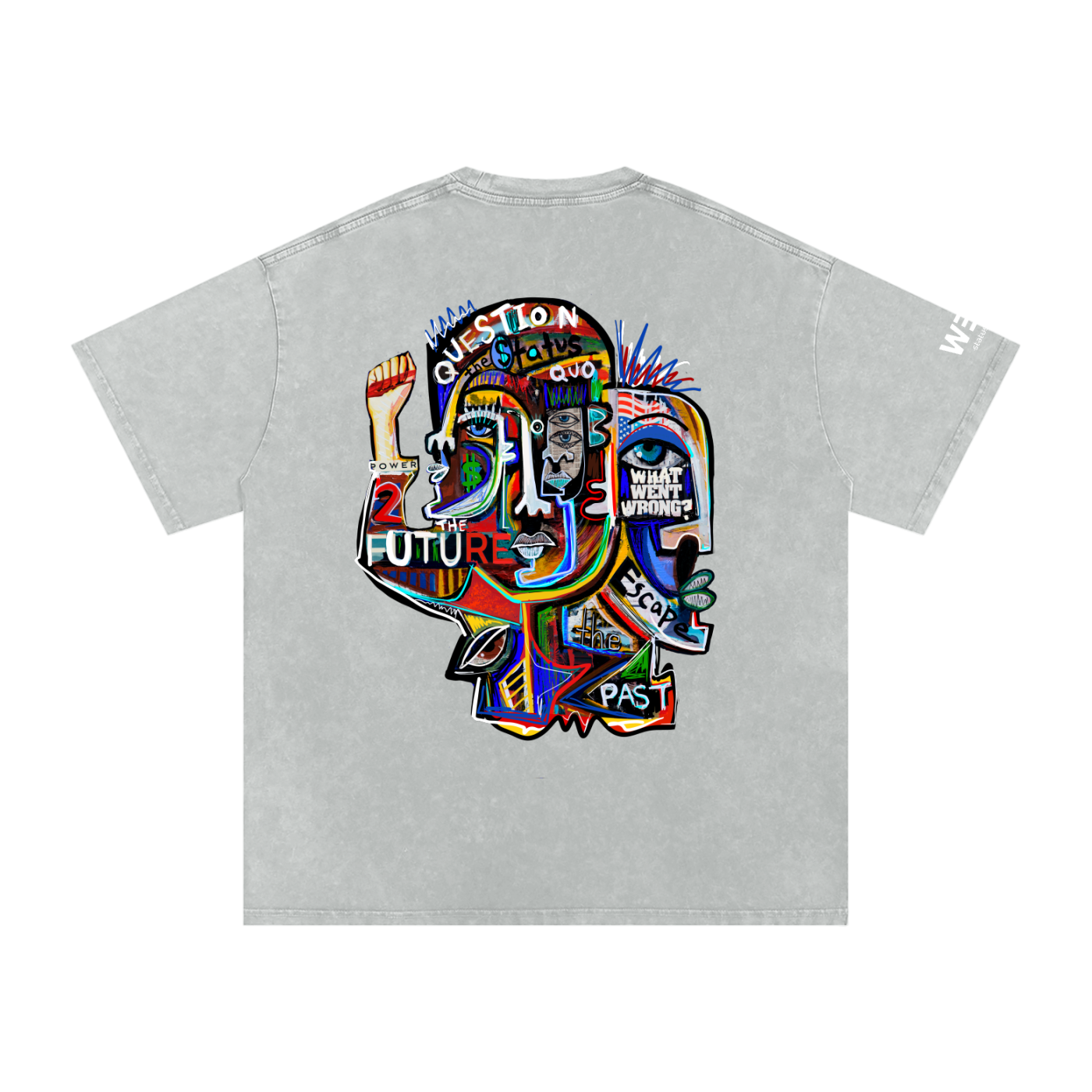 Snow Washed Oversized Cotton T-Shirt