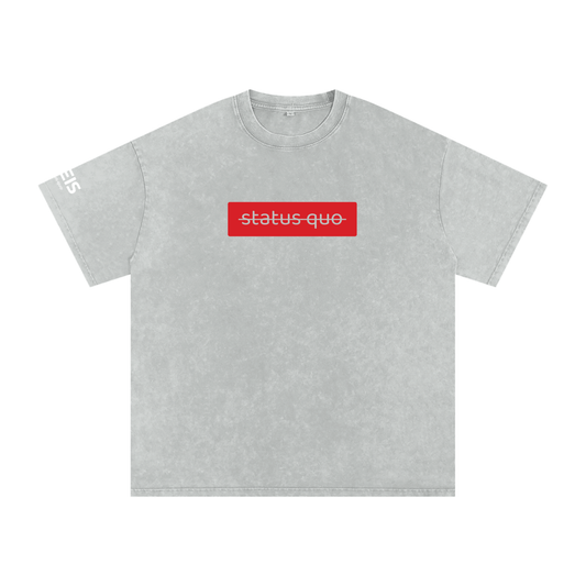 Snow Washed Oversized Cotton T-Shirt